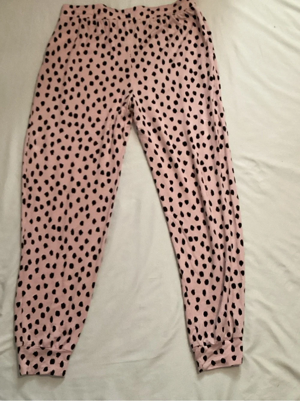 Kate Spade New York Ladies Pink Black Pull On Sleep PJ Lounge Pants Size M